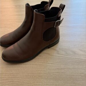 Women’s Brown Chelsea Buckle Boots